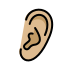 ear, medium-light skin tone